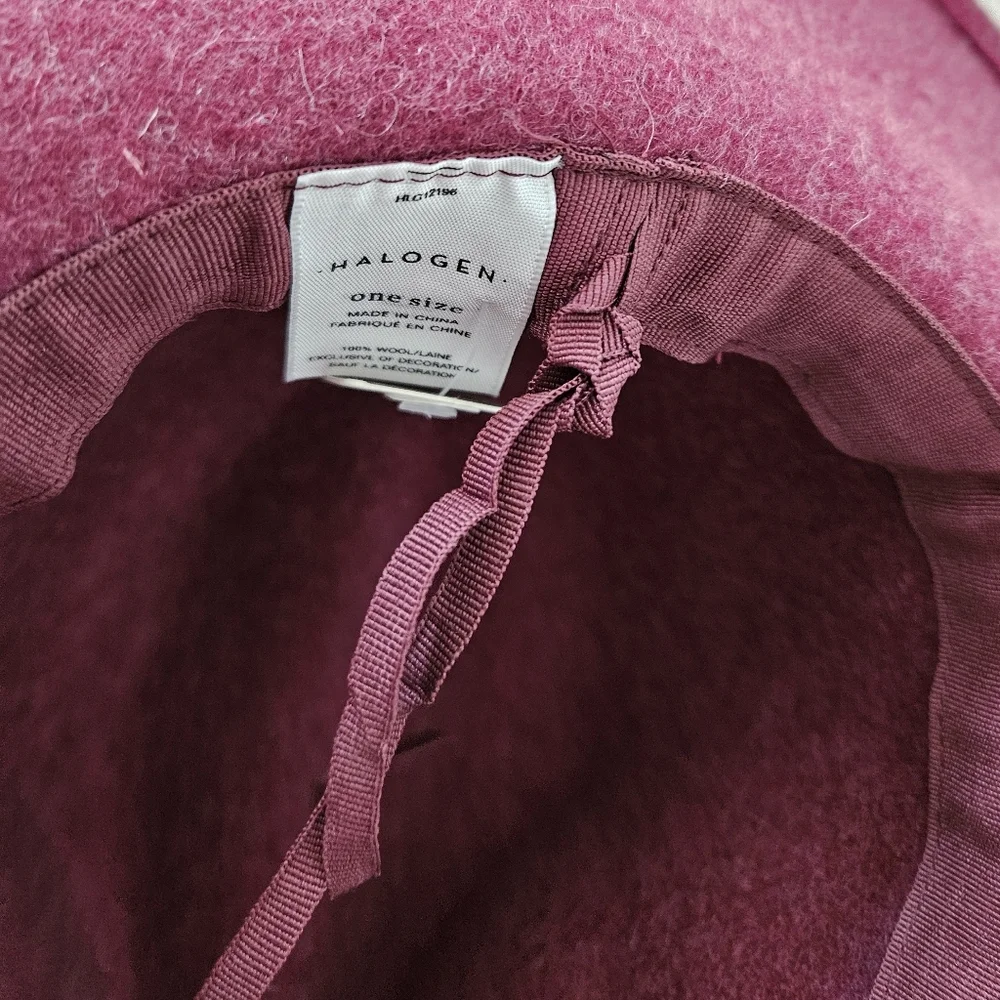 Halogen burgundy wool